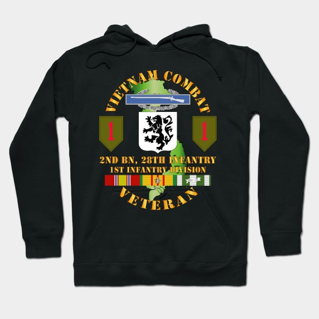 Vietnam Combat Infantry Veteran w 2nd Bn 28th Inf 1st Inf Div SSI Hoodie by twix123844